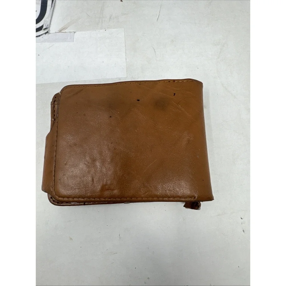 Giorgio Armani Leather Card Holder Wallet‎ In Brown
